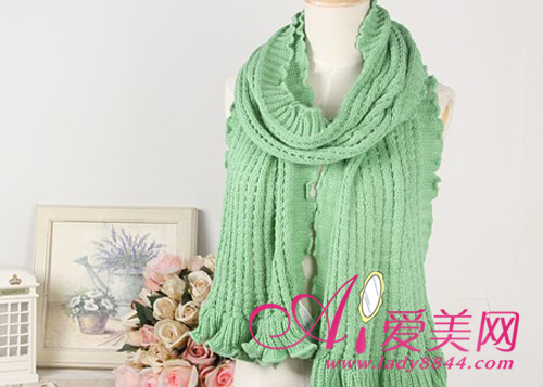  淡雅清新保暖围巾 日系森女心头好 