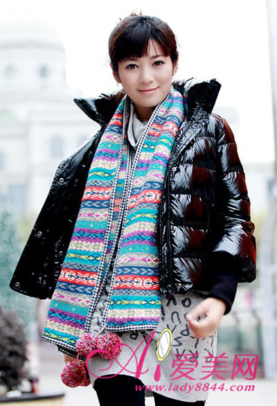  淡雅清新保暖围巾 日系森女心头好 