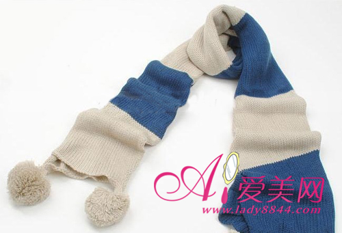  淡雅清新保暖围巾 日系森女心头好 