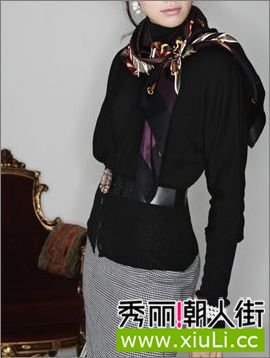 艳丽丝巾 OL巧搭扮俏皮,最新服装图片-围益美商城