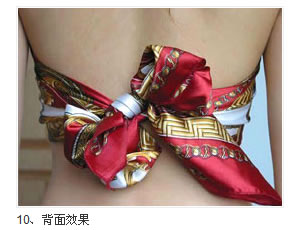 将丝巾变成内衣的具体方法