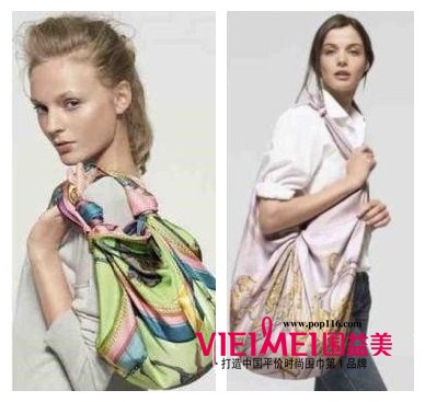 丝巾原来可以这么百变？  惊艳系法唯美视觉,最新服装图片-围益美商城