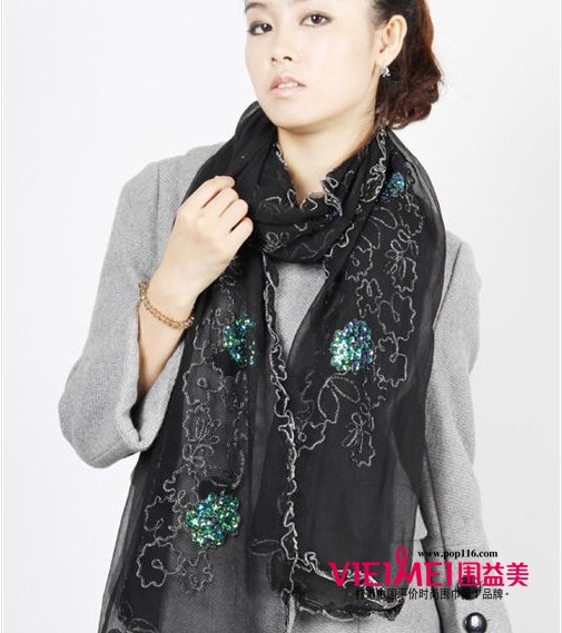 长围巾的系法图解 欧美风日韩都掌握其中,最新服装图片-围益美商城