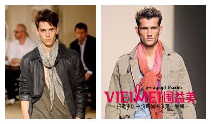 Men's fashion 丝巾不只是女人专属,最新服装图片-围益美商城