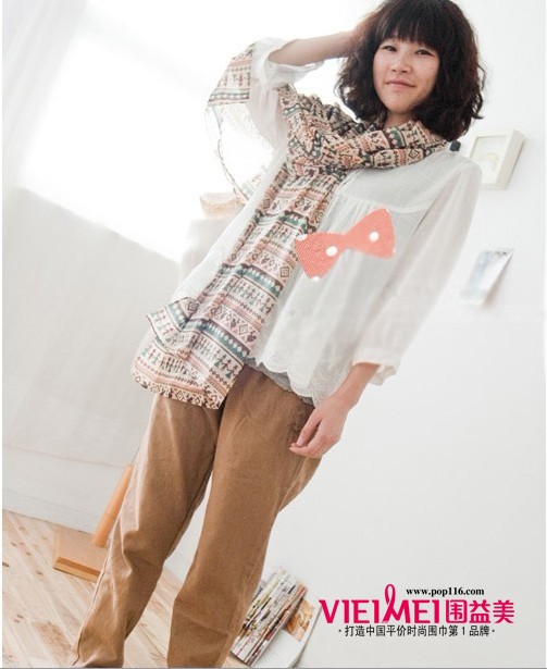 怎样用丝巾妆点美丽，围益美让你感受更加女人,最新服装图片-围益美商城