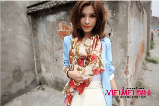 时尚围巾 美丽女人的必备,最新服装图片-围益美商城