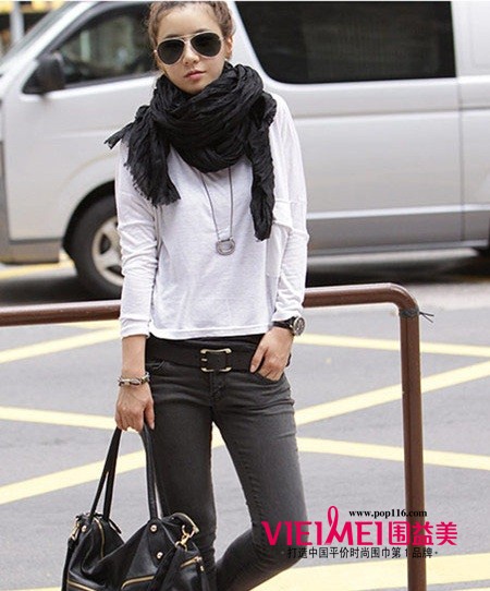 绚丽丝巾 为烂漫春日增添一抹色彩,最新服装图片-围益美商城