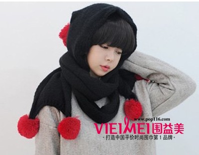 黑色围巾 突显的别致与独特,最新服装图片-围益美商城