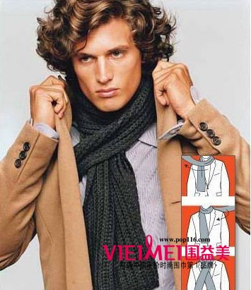 教你男士围巾的系法  打造时尚型男,最新服装图片-围益美商城