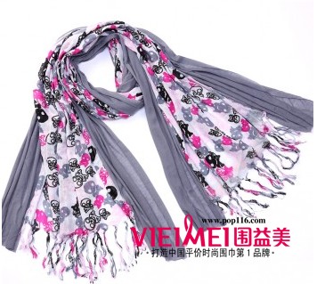 百花围巾小花的织法 编织围巾就这么简单,最新服装图片-围益美商城