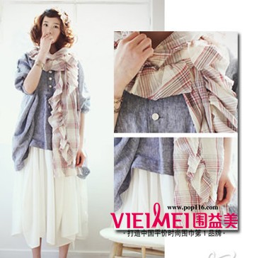 戴上围巾 让面容更加清晰 更加光彩,最新服装图片-围益美商城