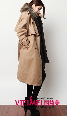 围巾搭配出的甜美系阳光温暖型感觉,最新服装图片-围益美商城