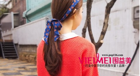可爱萌女丝巾装 搭配丝巾尽显少女风范 。,最新服装图片-围益美商城