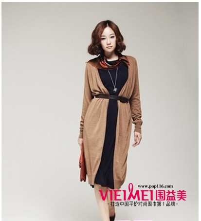 百变围巾 打造一个OL潇洒小姐,最新服装图片-围益美商城