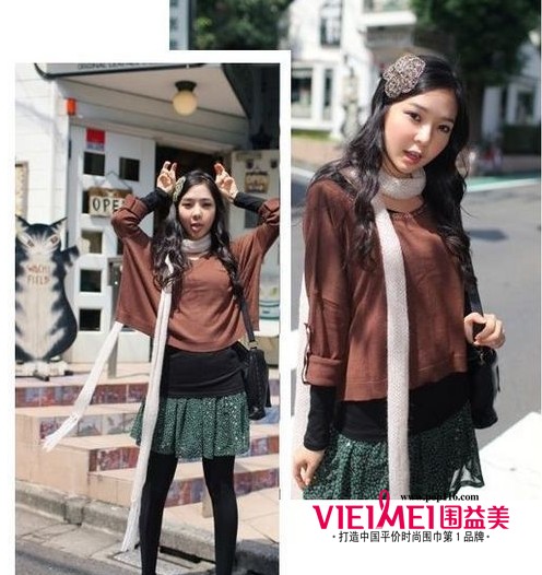 时尚围巾百搭百变的你 炫出你原本就有的美~,最新服装图片-围益美商城