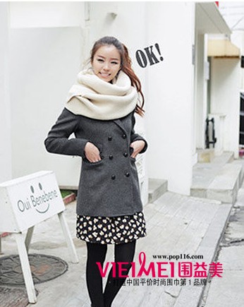 潮感围巾韩味十足  看时尚小妞  怎么抓你的眼球~,最新服装图片-围益美商城