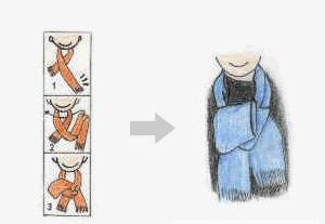 秋季围巾的各种围法