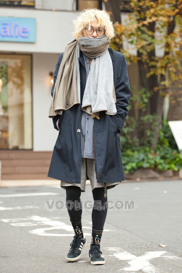 冬末初春 日本街头的型男们的潮流搭配造型