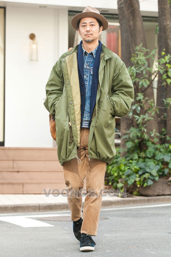 冬末初春 日本街头的型男们的潮流搭配造型